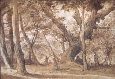 Claude Lorrain Wooded View (mk17) Norge oil painting art